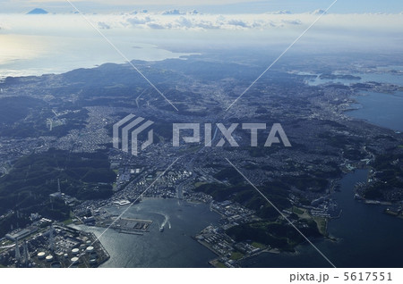 三浦半島　富士山　空撮 5617551