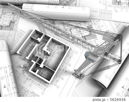 デザイナー 設計士 製図のイラスト素材