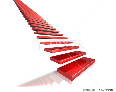 栄光に続く長い階段のイラスト素材
