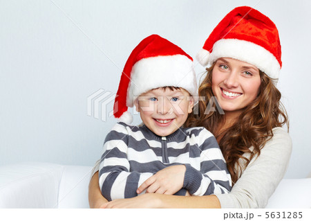 Santa woman and boy Santa woman and boy 5631285