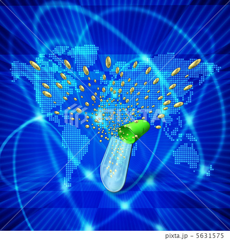 カプセルに詰まっている顆粒ドラッグが広がる カプセルに詰まっている顆粒ドラッグが広がる 5631575