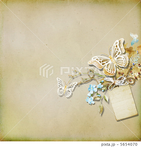 蝶とテクスチャの背景 5654070