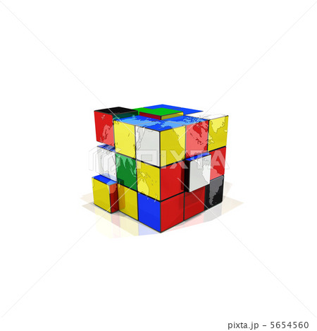 世界地図のルービックキューブ 5654560