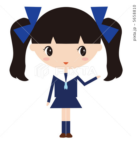 案内する女子高生 5658810