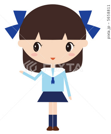 案内する女子高生 5658811