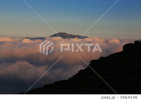 ニペソツ山から見る雲海とトムラウシ山 ニペソツ山から見る雲海とトムラウシ山 5664546