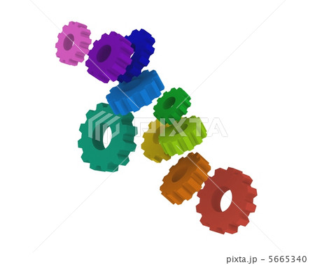 カラフルな歯車 カラフルな歯車 5665340