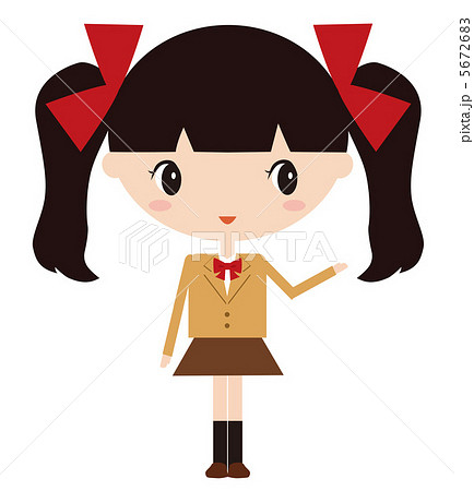 案内する女子高生 5672683