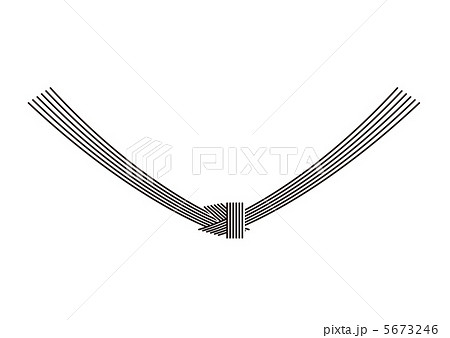 水引き_結び切り_黒 5673246