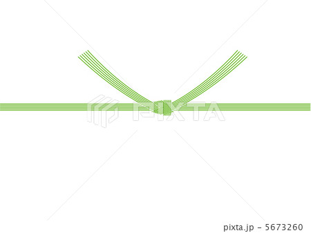 水引き_結び切り2_緑 5673260