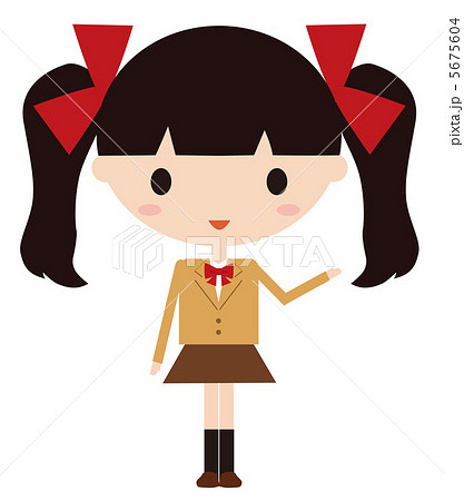 案内する女子高生 5675604