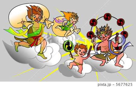 雷神　風神　親子 5677625