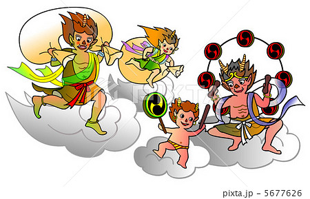 風神　雷神　親子 5677626