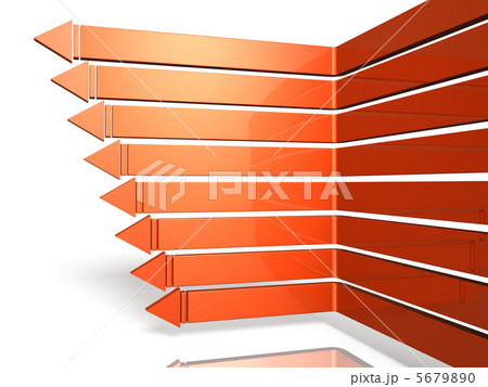 左折を表す3DCGイラスト 5679890