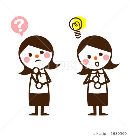 線画 女性 閃く 線画 女性 閃く 5680560