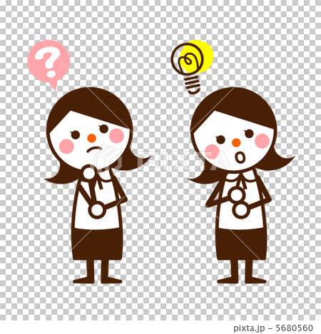 線画 女性 閃く 線画 女性 閃く 5680560