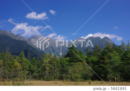 田代池湿原と穂高連峰 5681891