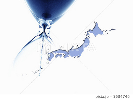 砂時計と日本地図 5684746