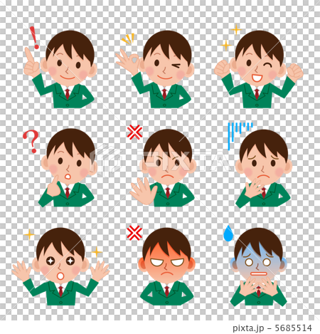 Boys expression icon set 5685514