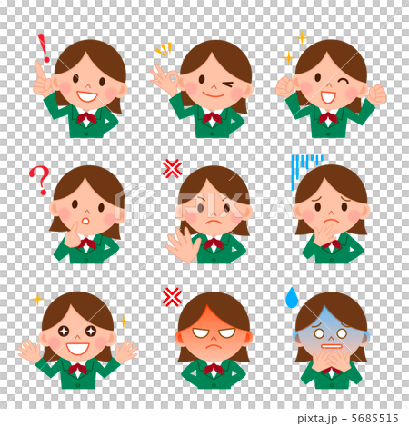 Girl expression expression icon set 5685515