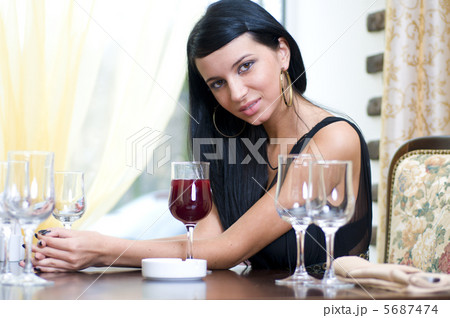 Woman in restaurant Woman in restaurant 5687474