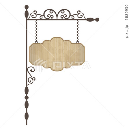 Wooden noticeboard with floral forged elements 5689930