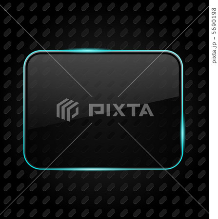 Transparent frame with reflection on aluminum background Transparent frame with reflection on aluminum background 5690198