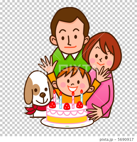 ケーキに喜ぶ子供 5690917