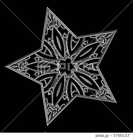 Silver Star Black Background Stock Illustration