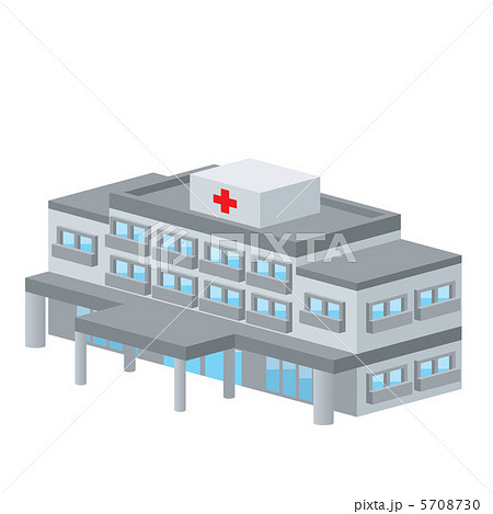 病院 建物 イラスト アイコンのイラスト素材