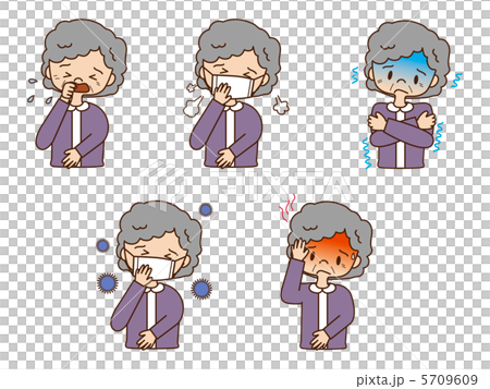 風邪の諸症状(シニア女性) 風邪の諸症状(シニア女性) 5709609