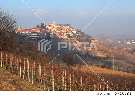 Rural view on small town and vineyards. 5710532