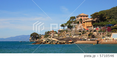 Panoramic view on Recco-popular touristic resort. 5710546