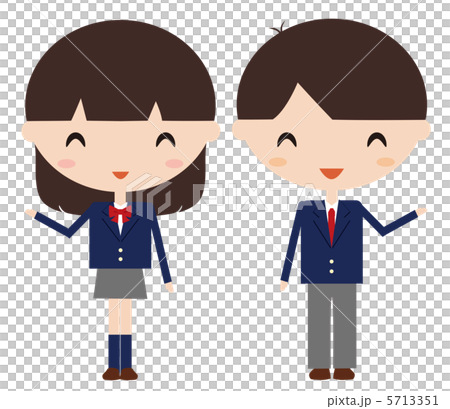 學校女生和男生帶著微笑指導 5713351