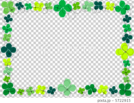 よつばのクローバーフレームのイラスト素材
