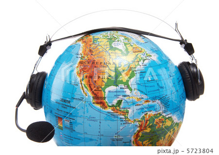 Globe with headset 5723804