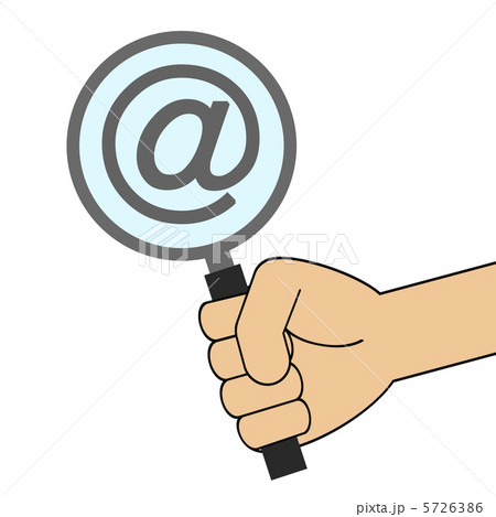 ルーペに映るアットマーク 5726386