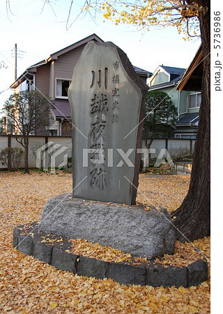 「川越夜戦跡」の石碑（東明寺／埼玉県川越市志多町） 5736986