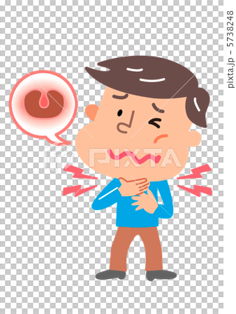 咽が痛む男性 咽が痛む男性 5738248
