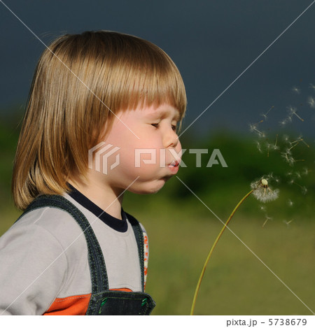The boy and a dandelion The boy and a dandelion 5738679