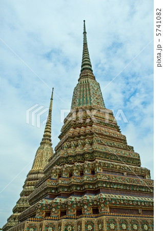 Stupas in Wat Phra Kaew, Bangkok, Thailand Stupas in Wat Phra Kaew, Bangkok, Thailand 5741082