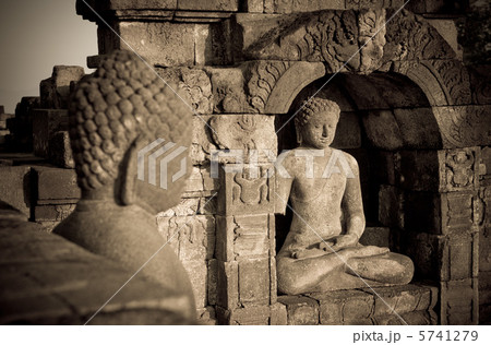 Buddha statue at Borobudur temple, Java, Indonesia 5741279