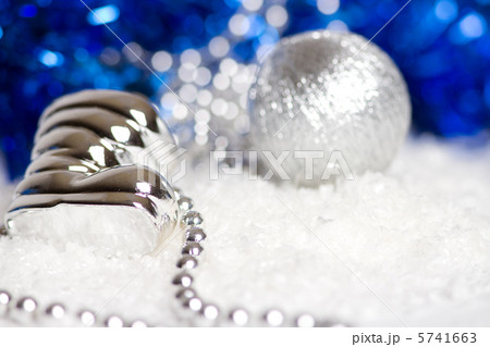 silver christmas decoration bauble on white silver christmas decoration bauble on white 5741663