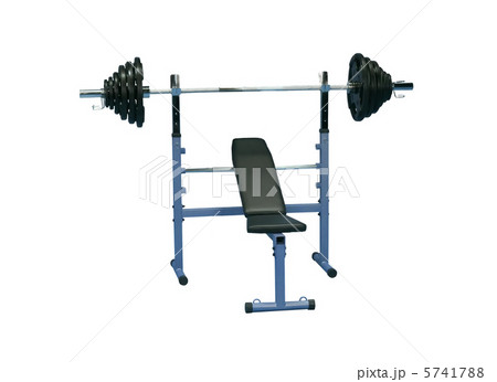 gym bench isolated on white background with clipping path 5741788