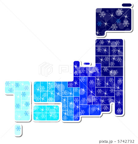 日本地図 日本 地図 雪 冬 結晶 日本地図 日本 地図 雪 冬 結晶 5742732