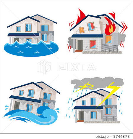 災害にあう家 5744378