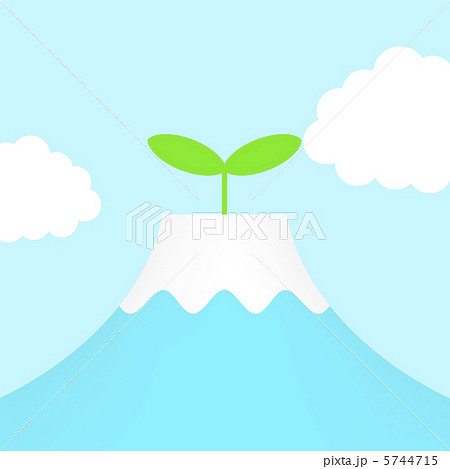 富士山に生える双葉 5744715