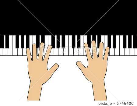 ピアノ演奏のイラスト素材
