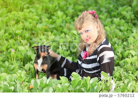 Woman and dog 5760212