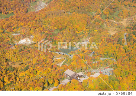 地獄沼付近の紅葉 空撮 地獄沼付近の紅葉 空撮 5769284